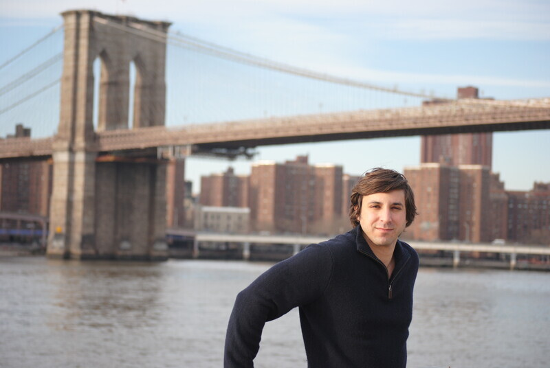 Nicholas Papadonis at Brooklyn Bridge in Dumbo