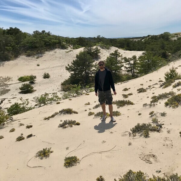 Nicholas Papadonis in Provincetown, MA dunes