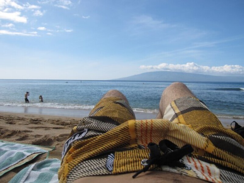 Nicholas Papadonis at the Beach